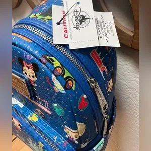 New LOUNGEFLY DISNEY PARKS mini backpack purse Pirates haunted mansion teacups Disney Parks Icons Celebration Loungefly Mini Backpack  main image 3